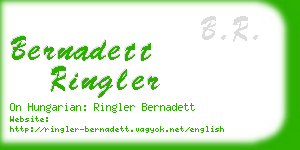 bernadett ringler business card